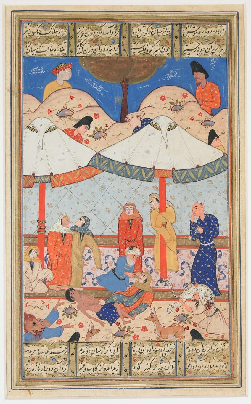 تم ابتكاره مع ترجمة ابن المقفع لكتاب :" كليلة ودمنة" فن المنمنمات : زخارف وزركشات تزين المخطوطات والكتب والمواقع الأثرية